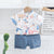 Boy's Dino Printed Shirt With Shorts Set