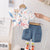 Boy's Dino Printed Shirt With Shorts Set