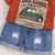 Boy's Cotton Car Print T-Shirt & Shorts Set - Red