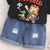 Boy's Cotton Animal Print T-Shirt & Shorts Set - Black