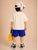 Plum & Pop Kids Boys Cotton Cap Bear Printed T-Shirt & Shorts Set - Navy