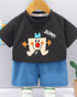 Grey jump kid Tshirts & Shorts