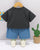 Grey jump kid Tshirts & Shorts
