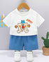 White jump kid Tshirts & Shorts