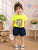 Plum & Pop Kids Girls Cotton Rabbit Printed T-Shirt & Shorts Set - Yellow