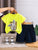 Plum & Pop Kids Girls Cotton Rabbit Printed T-Shirt & Shorts Set - Yellow