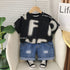 Boy's Cotton Text Print T-Shirt & Shorts Set - Black