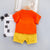 Boy's Orange Lion Print T-Shirt & Shorts Set