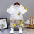 Boy's Yellow Pocket Print T-Shirt & Cameo Shorts Set