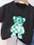 Boy's Black Graphic Print T-Shirt & Shorts Set