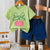 Plum & Pop Kids Girls Cotton Cherry Printed T-Shirt & Shorts Set - Green